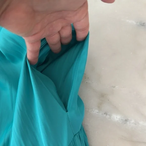 JOIE Women's Teal Spaghetti Strap Maxi Dress With Side Pockets Maxi Dress Sz M - Picture 5 of 13